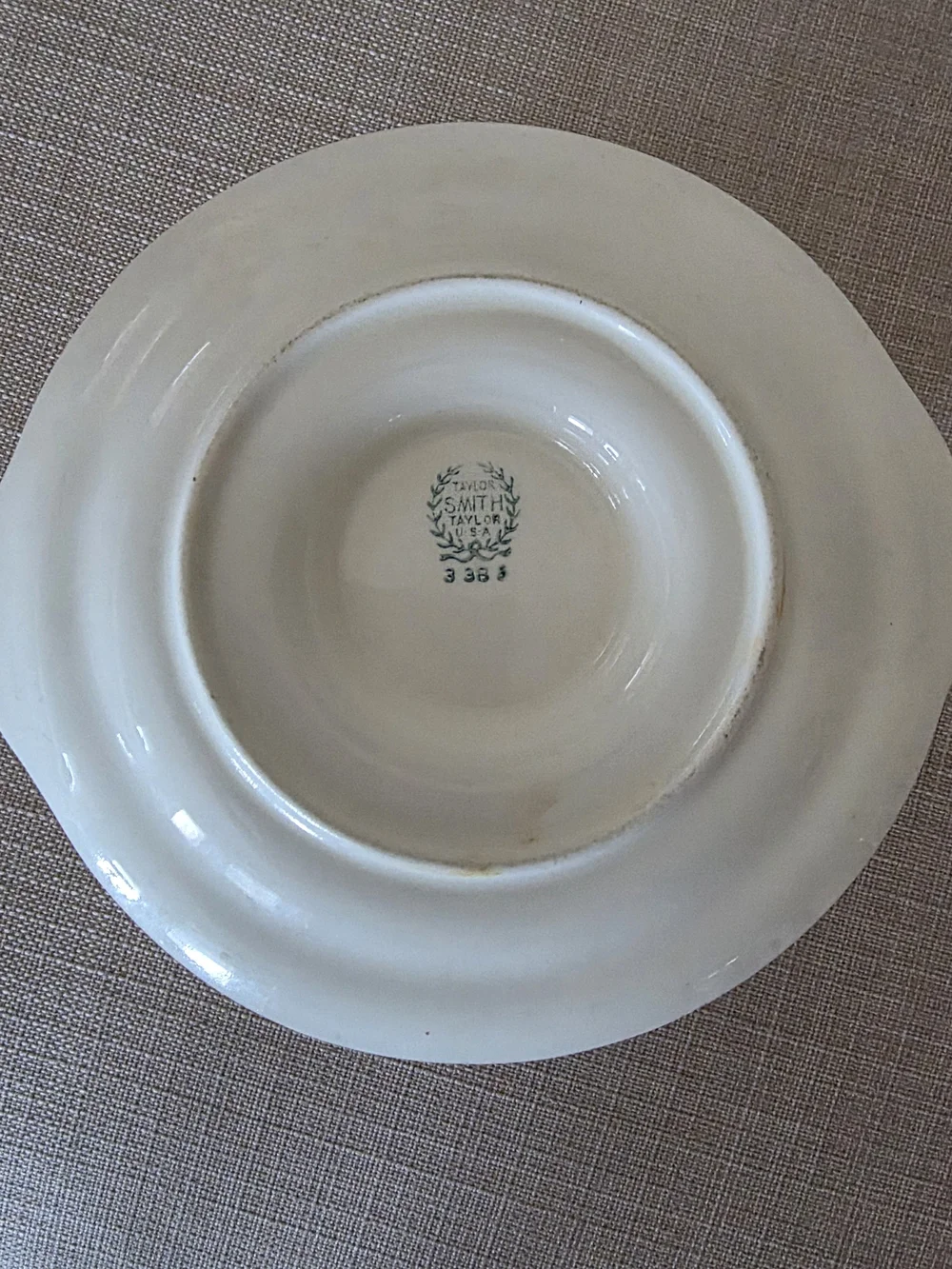 Vintage Talyor Smith Taylor Gravy Bowl With Attached Saucer